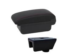 HPZPRPCEW Accoudoir Pour Seat Pour Ibiza Pour Ibiza MK4 IV 6J 2008 2009 2010 2011-2017 Design Intérieur Console Auto Boîte De Rangement Accoudoir(C1 Noir rouge PAS d'USB)