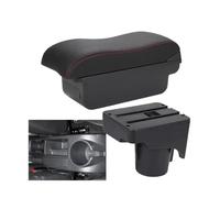 HPZPRPCEW Accoudoir Voiture Pour VW Pour Golf 6 Boîtier D'Accoudoir Pour S&CIROCCO Pour Sagitar Pour Golf 5 Mk6 MK5 Pour Jetta 5 Boîte De Rangement Voiture(C1 Noir rouge PAS d'USB)