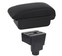 HPZPRPCEW Boîte À Accoudoir Auto Pour F&ord Pour Ecosport 2013 2014 2015 2016 2017 Console Centrale Boîte De Rangement Double Couche USB(C1 Ligne noire)