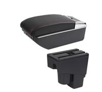 HPZPRPCEW Boîte Accoudoir Pour Jazz Pour Fit Pour Jazz 1 2003 2004 2005 2006 2007 Accoudoir Auto Boîte De Rangement Accessoire Auto(D1 ligne rouge 7USB)