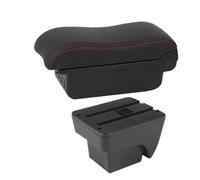 HPZPRPCEW Boîte D'accoudoir Auto Pour SEAT Pour ARONA Réf. Boîte De Rangement Double Couche USB Accessoires Auto(B1 Noir rouge 3USB)