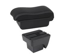HPZPRPCEW Boîte D'accoudoir Auto Pour SEAT Pour ARONA Réf. Boîte De Rangement Double Couche USB Accessoires Auto(B3 Noir blanc 3USB)