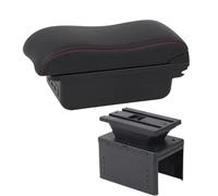 HPZPRPCEW Boîte D'accoudoir Auto Universelle Modèle Universel Accoudoir Accessoires Auto Boîte De Rangement Boîte D'accoudoir Centrale(B1 Noir rouge 3USB)