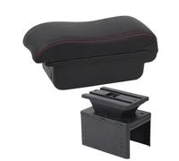 HPZPRPCEW Boîte D'accoudoir Auto Universelle Modèle Universel Accoudoir Accessoires Auto Boîte De Rangement Boîte D'accoudoir Centrale(A1 Noir rouge SANS USB)
