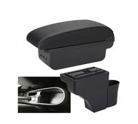 HPZPRPCEW Boîte D'accoudoir Central Pour N&issan Pour NOTE Accoudoir Auto Détails Intérieurs Pièces De Rétrofit Boîte De Rangement Cendrier(B3 Noir blanc 3USB)