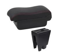 HPZPRPCEW Boîte D'accoudoir Centrale Pour Peugeot 107 Boîte D'accoudoir Auto Boîte De Rangement Pièces De Rétrofit(A1 Noir rouge SANS USB)