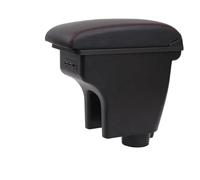 HPZPRPCEW Boîte D'accoudoir Pour C&hevrolet Pour Aveo Pour Lova T200 T250 Boîte D'accoudoir Centrale Avec Rangement Console Et Support Bras/coude(Black red line)