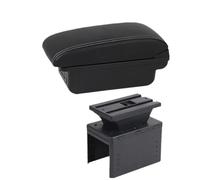 HPZPRPCEW Boîte De Bras Universelle Pour Voiture Modèle Universel Accessoire Auto Boîte De Rangement Pièces De Retrofit Augmenter Soulager La Fatigue(B3 Noir blanc 3USB)