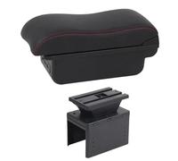 HPZPRPCEW Boîtier D'accoudoir Pour Fiat Pour Grande Pour Punto Pour Fiat Pour Punto Voiture Boîtier De Rangement Central Avec USB(C2 Ligne rouge)