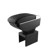 HPZPRPCEW Boîtier Universel En Cuir Pour Console Centrale Boîte De Rangement D'accoudoir Conteneur Central Noir(Ligne noire noire)