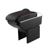 HPZPRPCEW Boîtier Universel En Cuir Pour Console Centrale Boîte De Rangement D'accoudoir Conteneur Central Noir(Black red line)
