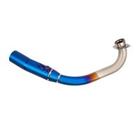 HPZPRPCEW Collecteur D'échappement Avant 51 Mm En Alliage D'acier Inoxydable Et Titane Pour Y&amaha XMAX300 2017 2018 2019 2020 2021 2022 2023 2024(Alliage de titane B)