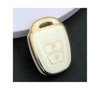 HPZPRPCEW Coque De Clé Voiture TPU 2 Boutons pour Toyota pour Corolla pour Fielder pour Vitz Rav4 MK4(Blanc)