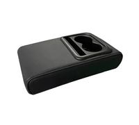 HPZPRPCEW Coussin Accoudoir Console Centrale Auto Avec 2 Porte-gobelets Coussin PU Portable Couverture Coussin Accoudoir Voiture Rehausseur(B)