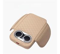 HPZPRPCEW Coussin D'accoudoir Central De Voiture En Cuir PU Avec 2 Porte-gobelets Et Poche Latérale Rehausseur Automatique(Beige)