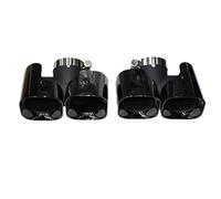 HPZPRPCEW Embout D'échappement Carré En Acier Inoxydable 304 Noir Pour Land Rover Pour Defender 90 110 2020 2021 2022 2023 2024(Noir B,2.0T)