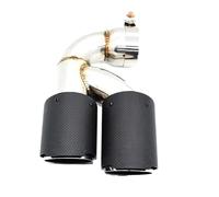 HPZPRPCEW Embout D'échappement Double En Acier Inoxydable Pour F20 116i Série 1 1 Pièce Accessoire Pour Voiture(Texture en fibre de carbone)