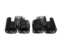 HPZPRPCEW Embout D'échappement Pour Land Rover Pour Defender 90 110 130 2020-2024 Embout De Silencieux Amélioré En Fibre De Carbone Noir Carré À Quatre Sorties(Black Square,2.0)