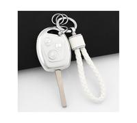 HPZPRPCEW Étui Clé Voiture TPU pour pour Mondeo pour Focus pour Fusion pour Fiesta pour Galaxy pour Transit 2006-2008 Coque Porte-clés(Blanc,Ensemble)