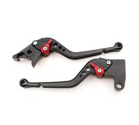 HPZPRPCEW Levier De Frein Et D'embrayage Pour Moto Pour Kawasaki Z750R 2011-2012 Z1000 2007-2016(Noir rouge,177mm)