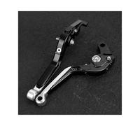 HPZPRPCEW Leviers De Frein Et D'embrayage Pour Moto Pour Kawasaki ZX6R 2000 2001 2002 2003 2004 Poignée Guidon(Noir Argent)