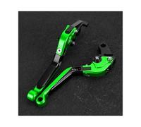 HPZPRPCEW Leviers De Frein Et D'embrayage Pour Moto Pour Kawasaki ZX6R 2000 2001 2002 2003 2004 Poignée Guidon(Green Black)