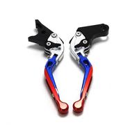 HPZPRPCEW Leviers De Frein Et D'embrayage Réglables Pliables En Alliage D'aluminium Pour Motos Pour Kawasaki ZR-7/S ZR7 ZR7S 1999-2003(Red Blue)