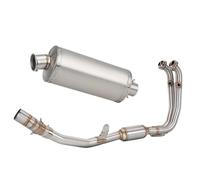HPZPRPCEW Ligne D'échappement Complète Avec Collecteur Central Avant Et Silencieux En Acier Inoxydable Pour Moto Pour CFMOTO 450MT ADV Pour Adventure