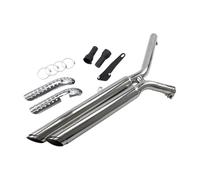 HPZPRPCEW Ligne D'échappement Complète Avec Double Silencieux Et DB Killer Pour Moto Pour Rebel CM300 CM500 CMX 300 CM 500 CMX300 CMX500 2017-2023(Chrome)