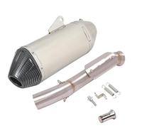 HPZPRPCEW Ligne D'échappement Complète Espace Moto Avec Silencieux Central Pour CFMOTO 800MT CF 800-5A 2021 2022(ModèleA)