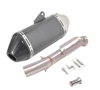 HPZPRPCEW Ligne D'échappement Complète Espace Moto Avec Silencieux Central Pour CFMOTO 800MT CF 800-5A 2021 2022(Style D)