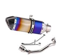 HPZPRPCEW Ligne D'échappement Complète Moto Pour Y&amaha RS100 Raccord Avant Accessoires De Modification En Acier Inoxydable(Style G)