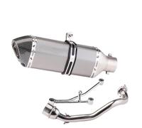 HPZPRPCEW Ligne D'échappement Complète Moto Pour Y&amaha RS100 Raccord Avant Accessoires De Modification En Acier Inoxydable(StyleB)