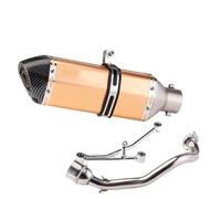 HPZPRPCEW Ligne D'échappement Complète Moto Pour Y&amaha RS100 Raccord Avant Accessoires De Modification En Acier Inoxydable(Style C)