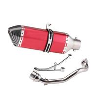 HPZPRPCEW Ligne D'échappement Complète Moto Pour Y&amaha RS100 Raccord Avant Accessoires De Modification En Acier Inoxydable(Style F)
