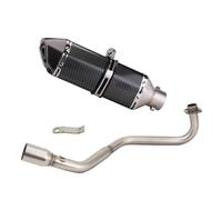 HPZPRPCEW Ligne D'échappement Complète Pour Moto Pour MSX125 MSX 125 Silencieux 51 Mm Avec Raccord Avant En Acier Inoxydable(StyleB)