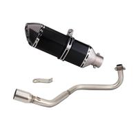 HPZPRPCEW Ligne D'échappement Complète Pour Moto Pour MSX125 MSX 125 Silencieux 51 Mm Avec Raccord Avant En Acier Inoxydable(ModèleA)