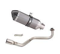 HPZPRPCEW Ligne D'échappement Complète Pour Moto Pour MSX125 MSX 125 Silencieux 51 Mm Avec Raccord Avant En Acier Inoxydable(Style C)