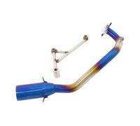 HPZPRPCEW Ligne D'échappement Intermédiaire Avant Pour Moto Pour SYM DRG BT DRG158 DRG 158 Système Complet Modifié GP Moto Escape Acier Inoxydable(Bleu)