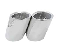 HPZPRPCEW Lot De 2 Embouts De Silencieux D'échappement En Acier Inoxydable Pour Série 5 520i 523i 525i F10 F11 F07 E12 E28 E34 E39 E60 E61(Argent)