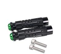 HPZPRPCEW Moto Antidérapant Efficace Repose-pieds Arrière Reprise Motocyclette Pédales Fileté Ensemble Pour Universel(Black-Green)