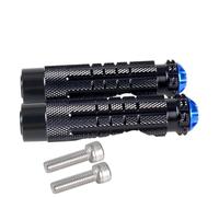 HPZPRPCEW Moto Antidérapant Efficace Repose-pieds Arrière Reprise Motocyclette Pédales Fileté Ensemble Pour Universel(Black-Blue)
