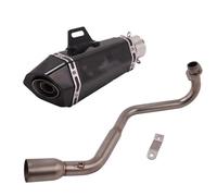 HPZPRPCEW Moto Échappement Échappement Système Complet Silencieux Carbone Avant Milieu Lien Tuyau Pour GROM MSX125 MSX 125 2013-2021(StyleB)