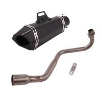 HPZPRPCEW Moto Échappement Échappement Système Complet Silencieux Carbone Avant Milieu Lien Tuyau Pour GROM MSX125 MSX 125 2013-2021(Style F)