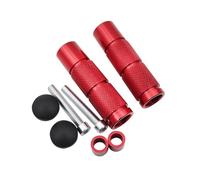 HPZPRPCEW Moto Quad M8 CNC Repose-pieds Repose-pieds Pédales Pour Motocross Bike Scooter Dirt Bike Universel(ROUGE)