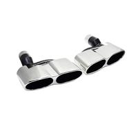 HPZPRPCEW Paire D'embouts D'échappement En Acier Inoxydable Pour Mercedes Pour Benz W221 S300 S350 S65 S500 S600 Silencieux Quadruple Diamètre Intérieur 60 Mm(Argent,Elbow port)