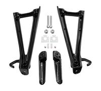 HPZPRPCEW Pédales de repose-pieds arrière passager moto avec support Pour Y&amaha YZF R6 2006 2007 2008 2009 2010 2011 2012 2013 2014 2015 2016(NOIR)