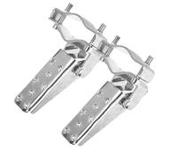 HPZPRPCEW Pédales Pied Pliables Pour Moto Vélo 1 Paire Pédale Frein Arrière Universelle Levier Pied Pédales Pliables Repose Pieds Anti Dérapant (Argent)