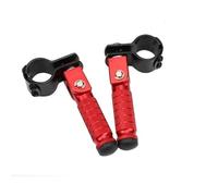 HPZPRPCEW Pédales Pliantes CNC À 90 Degrés Alliage D'Aluminium Pédale 8mm Pièces Moto Repose-Pieds Arrière De Moto Repose-Pieds(ROUGE)