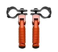 HPZPRPCEW Pièce moto en aluminium CNC 8mm Pédales universelles Repose-pieds pliés Pour Motos Cyclomoteurs Karts Scooters(Orange)